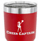 Cheerleader 30 oz Stainless Steel Ringneck Tumbler - Red - CLOSE UP