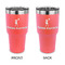 Cheerleader 30 oz Stainless Steel Tumbler - Coral - Double Sided (Personalized)