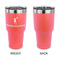 Cheerleader 30 oz Stainless Steel Ringneck Tumblers - Coral - Single Sided - APPROVAL