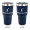 Cheerleader 30 oz Stainless Steel Tumbler - Navy - Double Sided (Personalized)