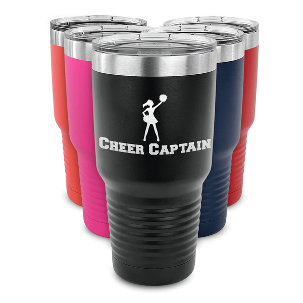 Cheerleader 30 oz Stainless Steel Ringneck Tumblers - Parent/Main