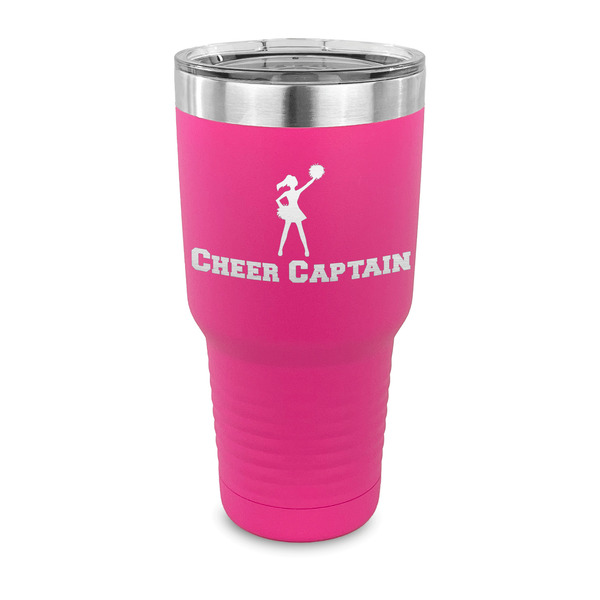 Custom Cheerleader 30 oz Stainless Steel Tumbler - Pink - Single Sided (Personalized)