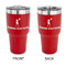 Cheerleader 30 oz Stainless Steel Ringneck Tumblers - Red - Double Sided - APPROVAL