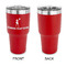Cheerleader 30 oz Stainless Steel Ringneck Tumblers - Red - Single Sided - APPROVAL