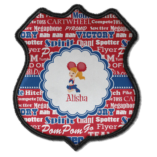 Custom Cheerleader Iron On Shield Patch C w/ Name or Text