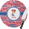 Cheerleader Round Glass Cutting Board - Small (Personalized)