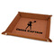 Cheerleader 9" x 9" Leatherette Snap Up Tray - FOLDED