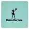 Cheerleader 9" x 9" Teal Leatherette Snap Up Tray - APPROVAL