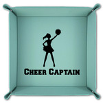 Cheerleader Teal Faux Leather Valet Tray (Personalized)