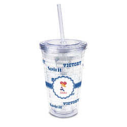 Cheerleader 16oz Double Wall Acrylic Tumbler with Lid & Straw - Full Print (Personalized)
