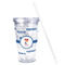 Cheerleader Acrylic Tumbler - Full Print - Front straw out