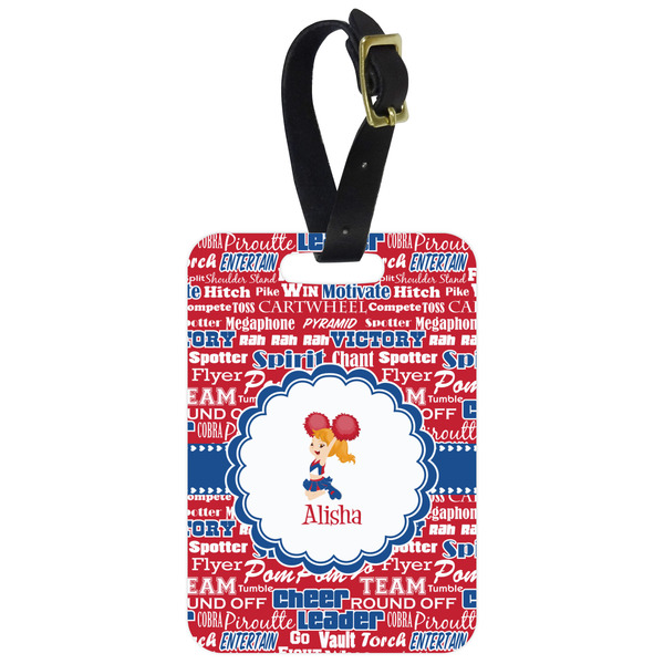 Custom Cheerleader Metal Luggage Tag w/ Name or Text