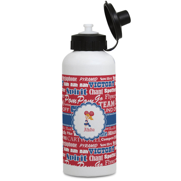 Custom Cheerleader Water Bottles - Aluminum - 20 oz - White (Personalized)
