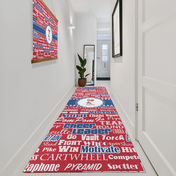 Cheerleader Area Rug Sizes - In Context (vertical)