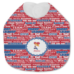 Cheerleader Jersey Knit Baby Bib w/ Name or Text