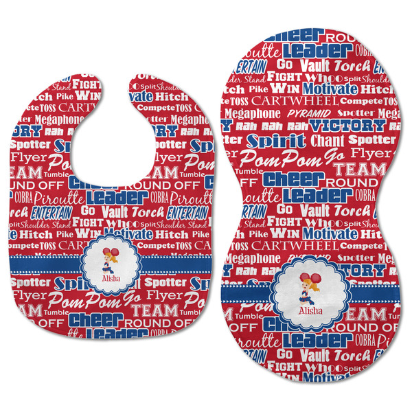 Cheerleader Baby Bib & Burp Set - Approval (new bib & burp)