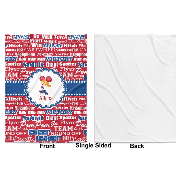 Cheerleader Baby Blanket (Single Side - Printed Front, White Back)
