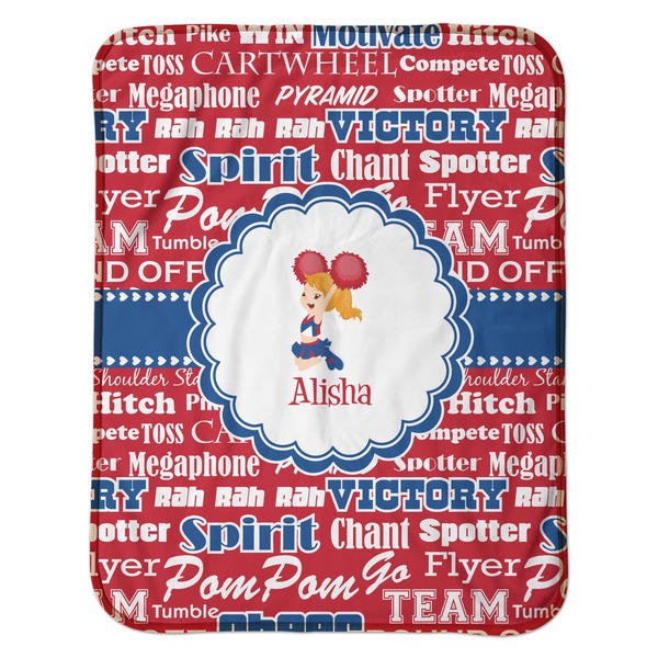 Cheerleader Baby Sherpa Blanket - Flat