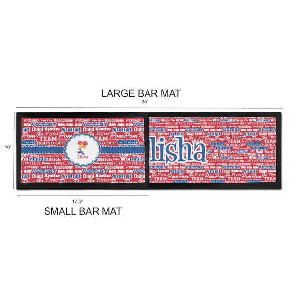 Cheerleader Bar Mats - Sizing Chart