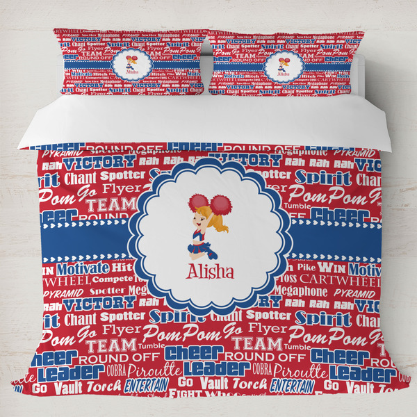 Custom Cheerleader Duvet Cover Set - King (Personalized)
