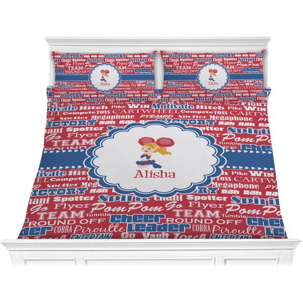 Custom Cheerleader Comforter Set - King (Personalized)