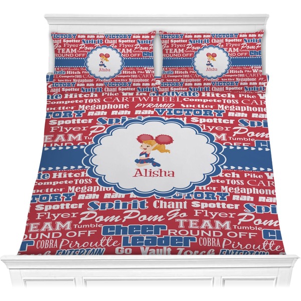 Custom Cheerleader Comforter Set - Full / Queen (Personalized)