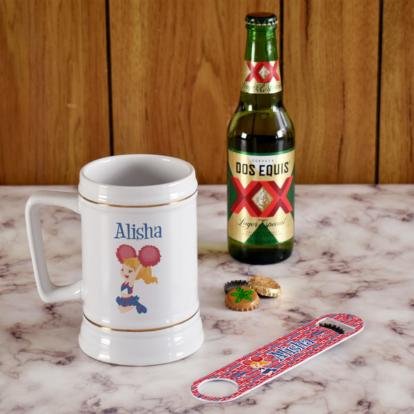 Cheerleader Beer Stein - In Context