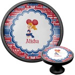 Cheerleader Cabinet Knob (Black) (Personalized)