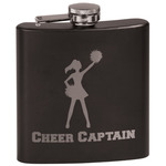 Cheerleader Black Flask Set (Personalized)