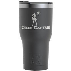 Cheerleader RTIC Tumbler - Black - Engraved Front (Personalized)