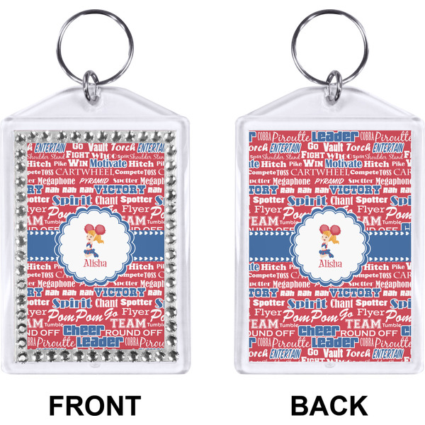 Cheerleader Bling Keychain (Front + Back)