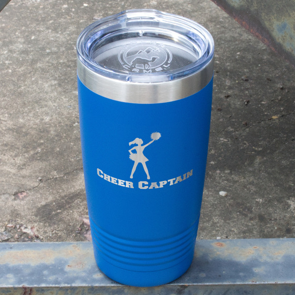 Cheerleader Blue Polar Camel Tumbler - 20oz - Angled