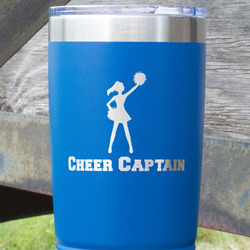 Cheerleader 20 oz Stainless Steel Tumbler - Royal Blue - Single Sided (Personalized)