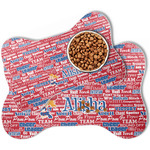 Cheerleader Bone Shaped Dog Food Mat (Personalized)
