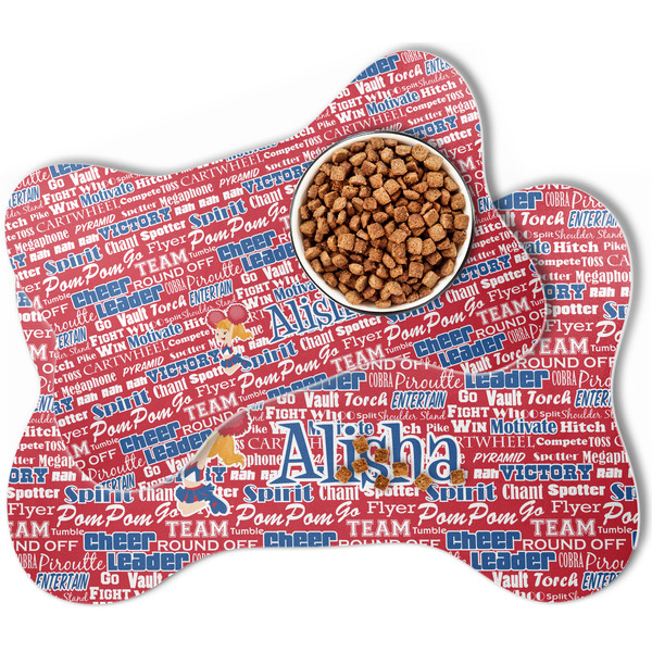 Cheerleader Bone Shaped Dog Mats - MAIN