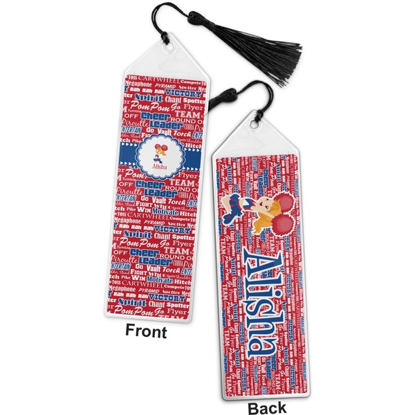 Cheerleader Bookmark with tassel - Front and Back