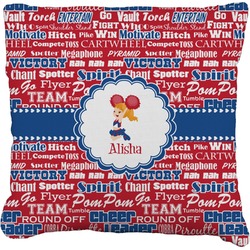 Cheerleader Faux-Linen Throw Pillow 16" (Personalized)