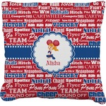 Cheerleader Faux-Linen Throw Pillow 18" (Personalized)