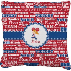 Cheerleader Faux-Linen Throw Pillow 20" (Personalized)