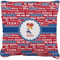 Cheerleader Faux-Linen Throw Pillow 26" (Personalized)