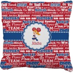 Cheerleader Faux-Linen Throw Pillow (Personalized)