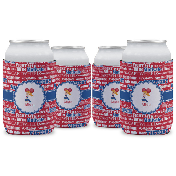 Custom Cheerleader Can Cooler (12 oz) - Set of 4 w/ Name or Text
