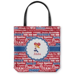 Cheerleader Canvas Tote Bag - Medium - 16"x16" (Personalized)