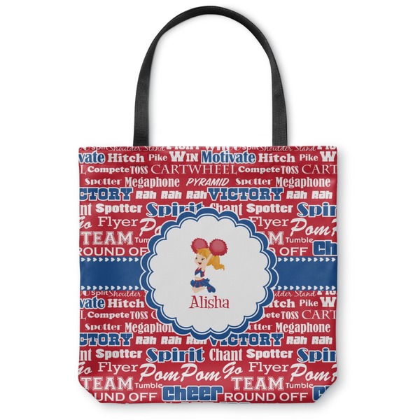 Custom Cheerleader Canvas Tote Bag - Small - 13"x13" (Personalized)