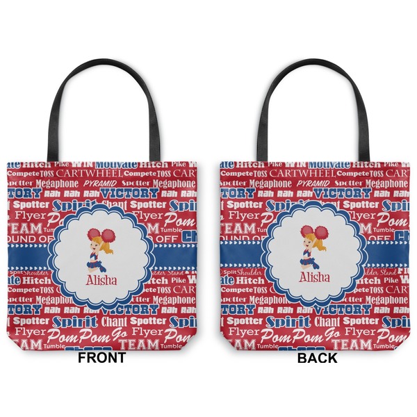Cheerleader Canvas Tote - Front and Back