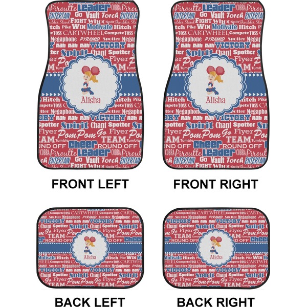 Cheerleader Car Floor Mats Set (2F + 2B)