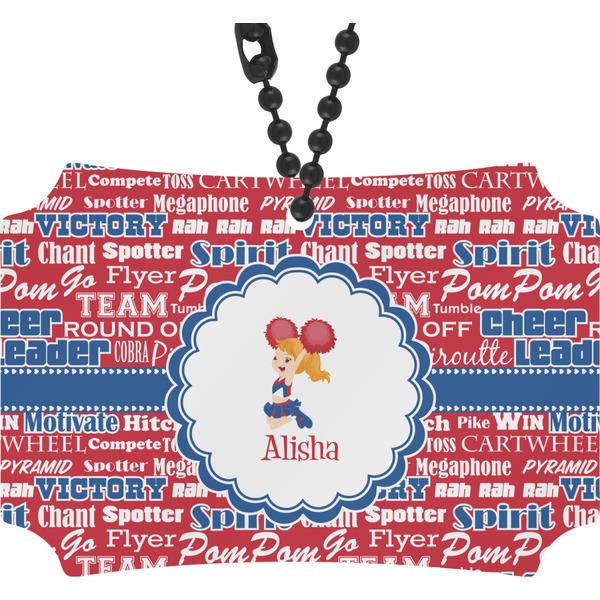 Custom Cheerleader Rear View Mirror Ornament (Personalized)