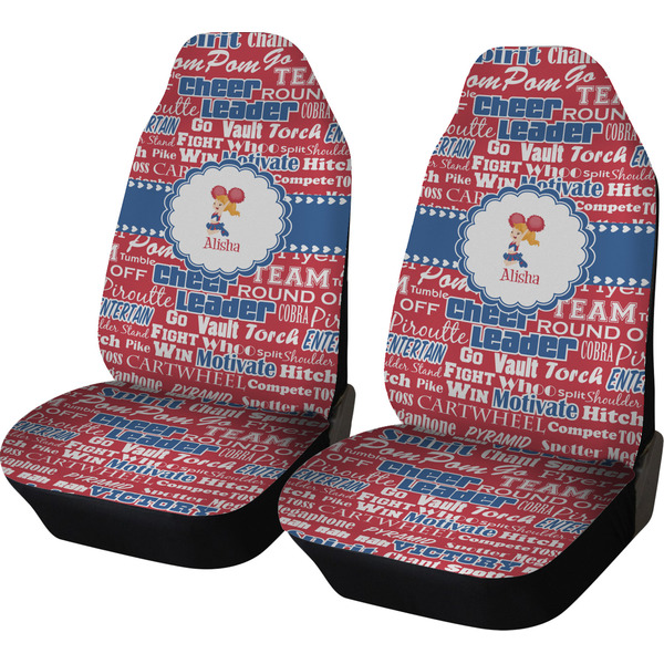 Custom Cheerleader Car Seat Covers (Set of Two) (Personalized)