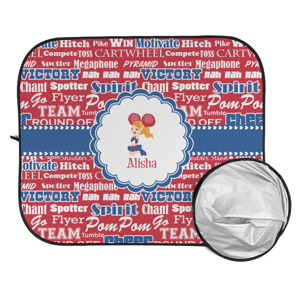 Cheerleader Car Sun Shades - FOLDED & UNFOLDED