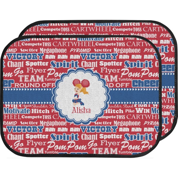 Custom Cheerleader Car Floor Mats (Back Seat) (Personalized)